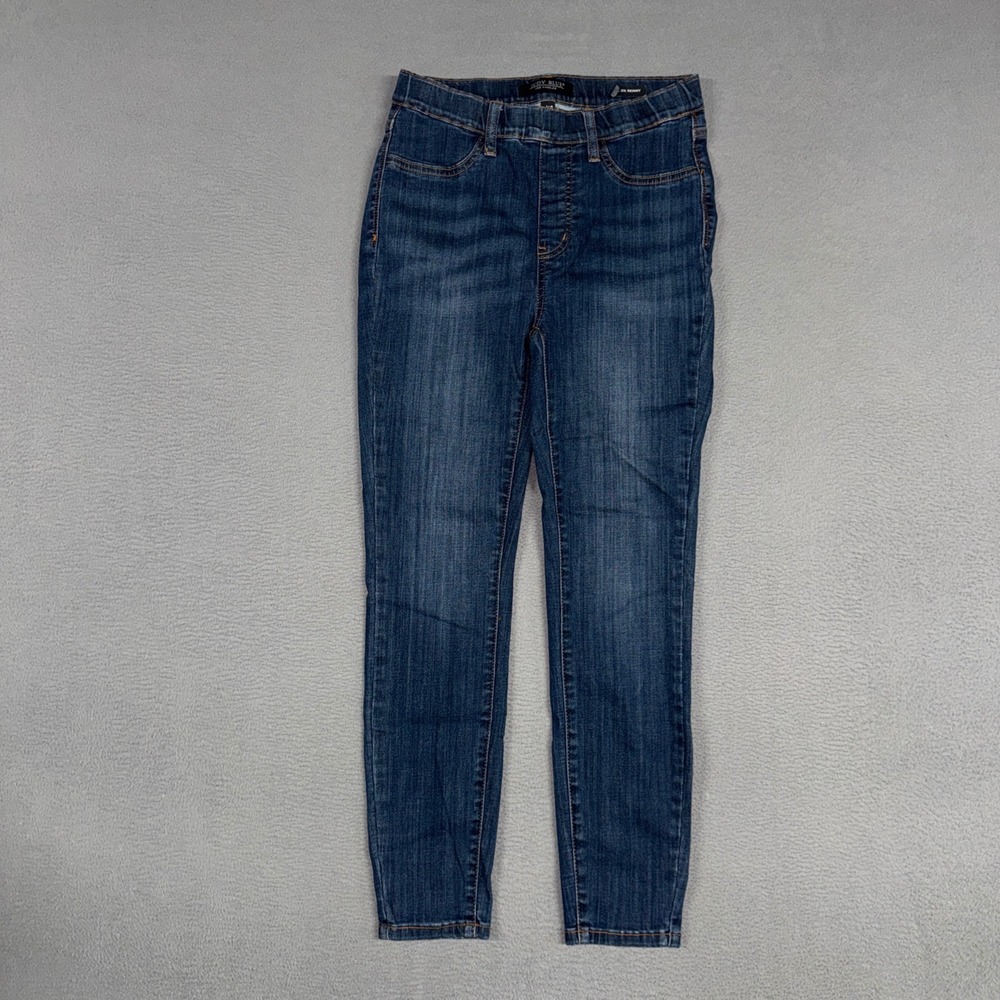 Judy Blue Jeans Womens 7/28 Blue Pull On Skinny Ankle Stretch Distressed Denim